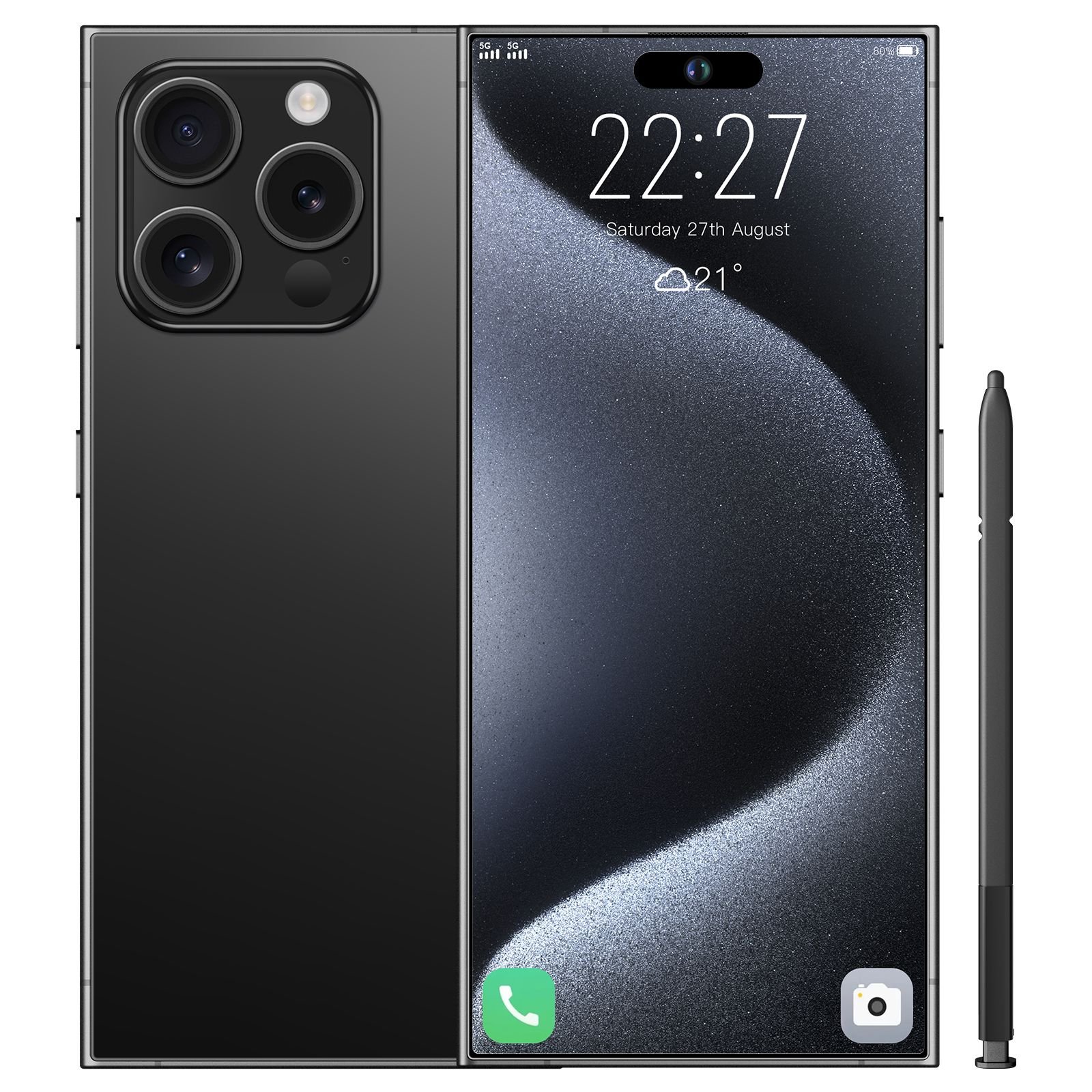 HOT original I16 Phone pro max 7.3 Inch HD Screen Dual 16GB+1TB 5G Android 14 Mobile Phone Large screen HD camera phone